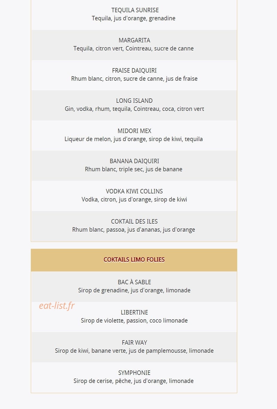La Brasserie Parisienne — carte page 13