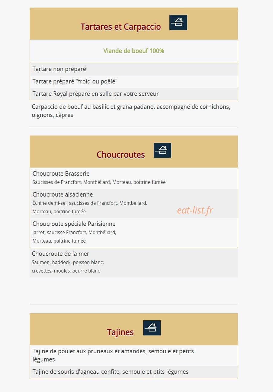 La Brasserie Parisienne — carte page 6