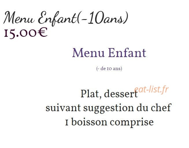 La Table d'Elisa — carte page 6