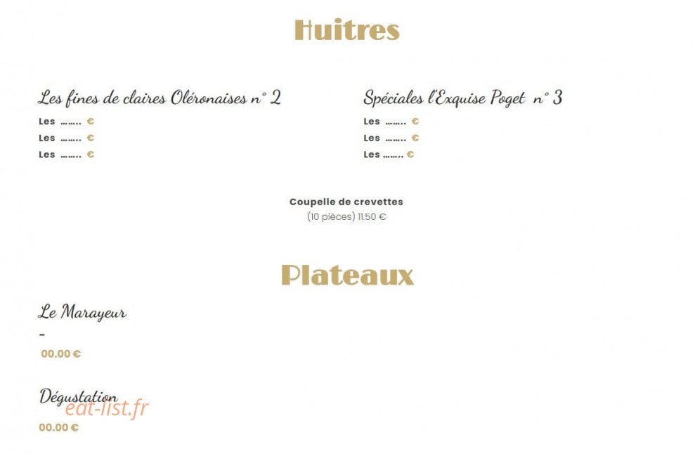 Le Bistrot de Flandre — carte page 3