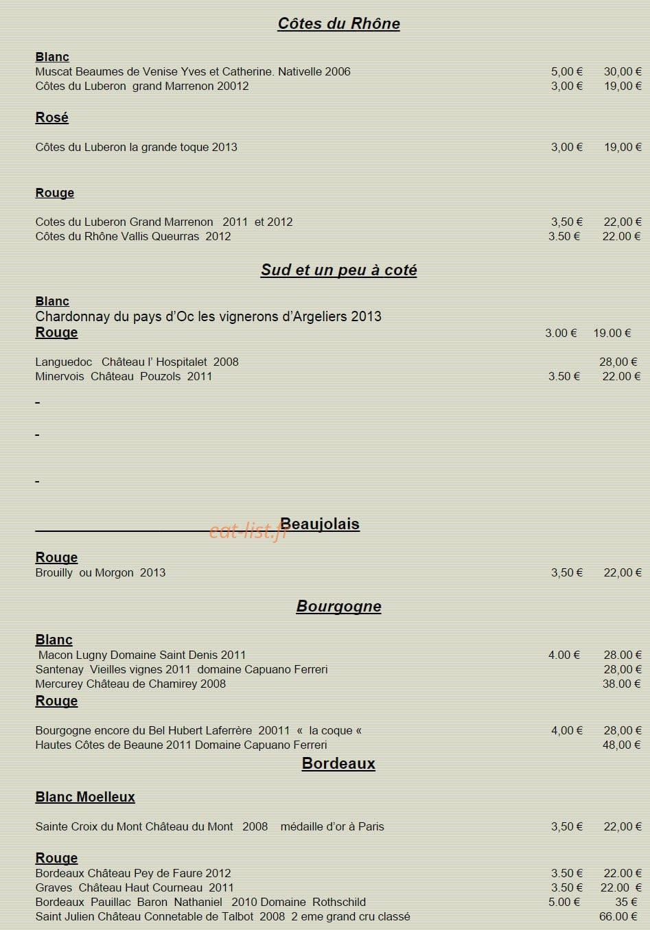 Le Bouchon — carte page 5