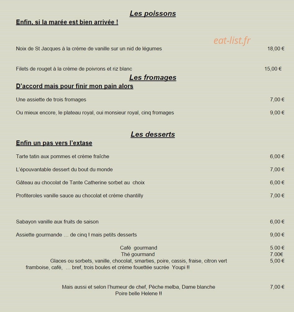 Le Bouchon — carte page 2