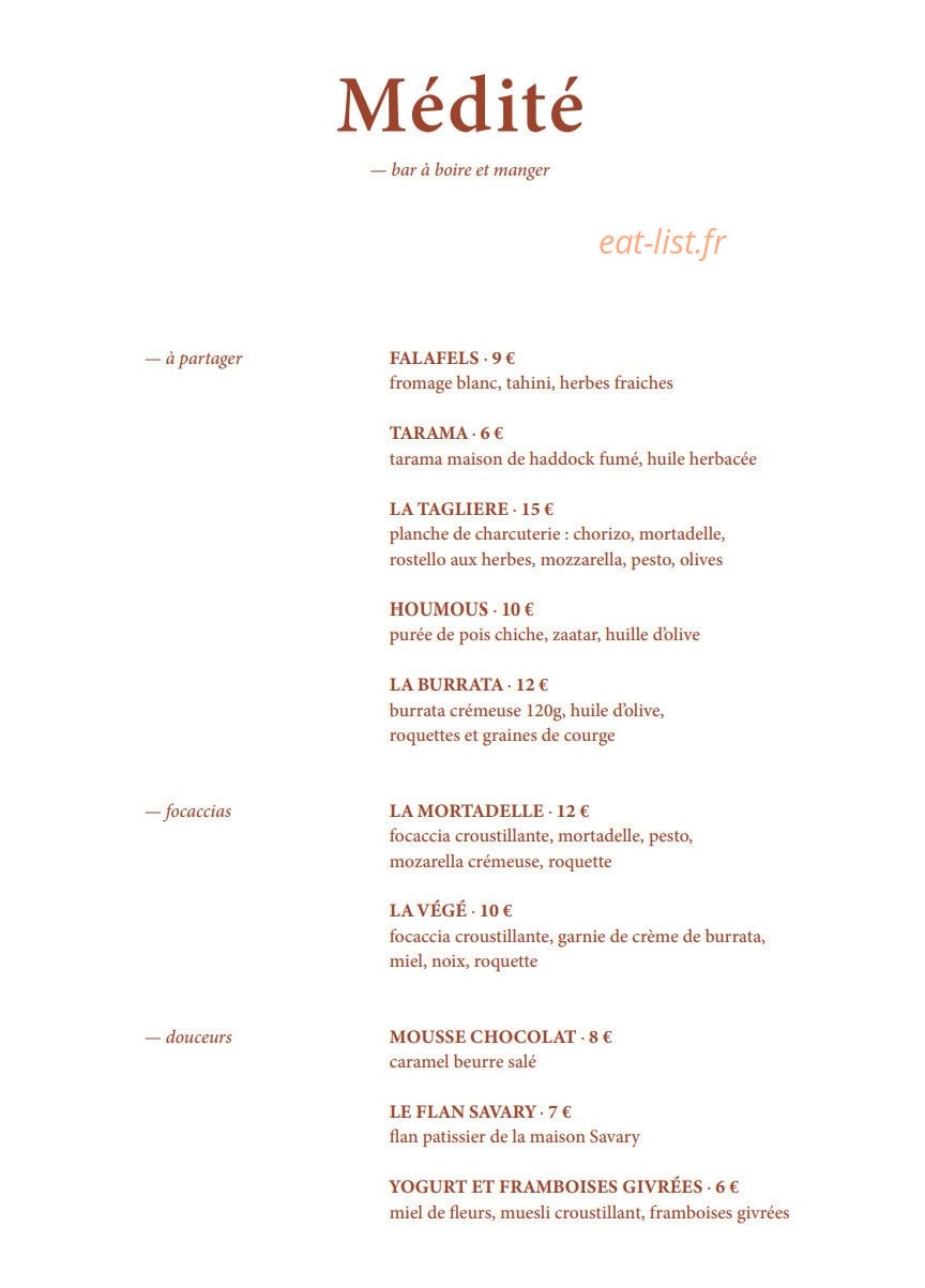 Médité — carte page 1