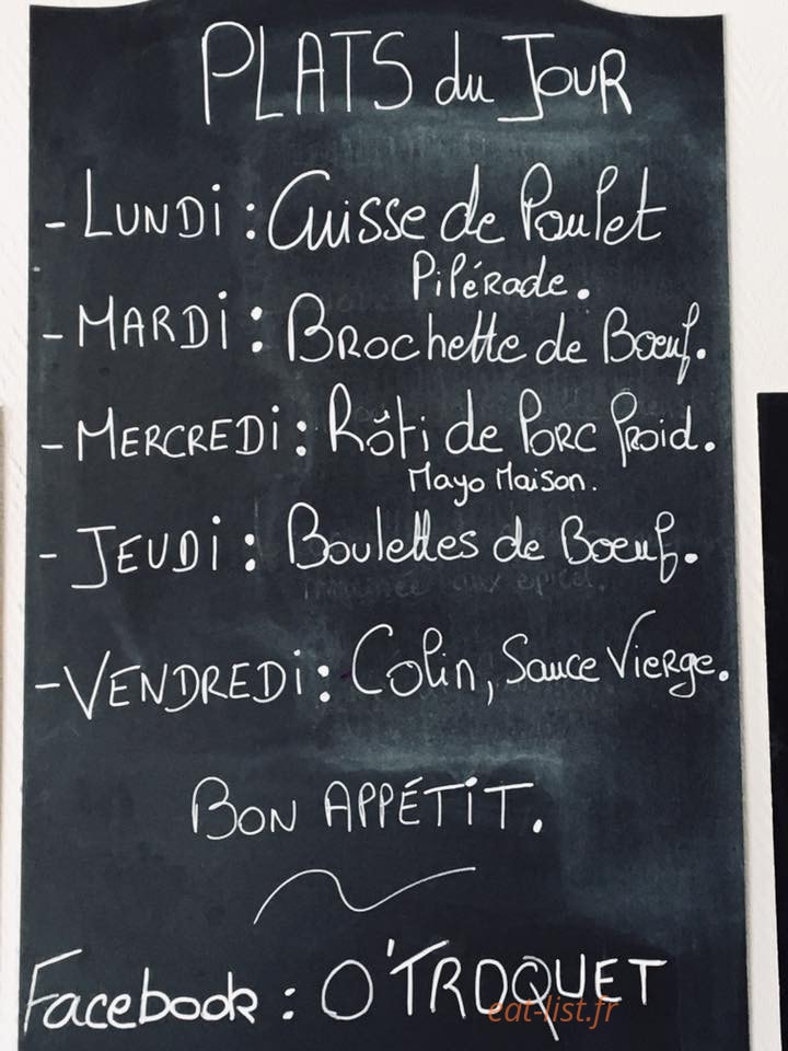 O'Troquet — carte page 1