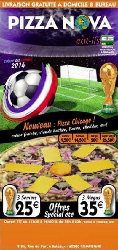 Pizza Nova — carte page 1