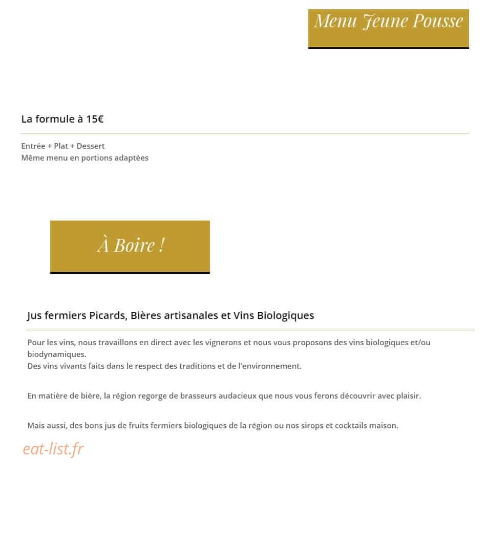 Restaurant Rhizome — carte page 2