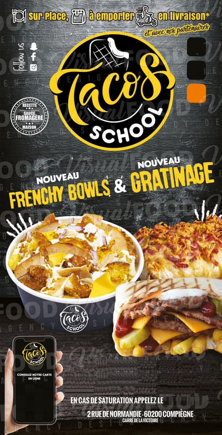 Tacos School — carte page 1