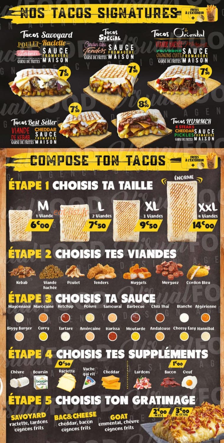 Tacos School — carte page 3