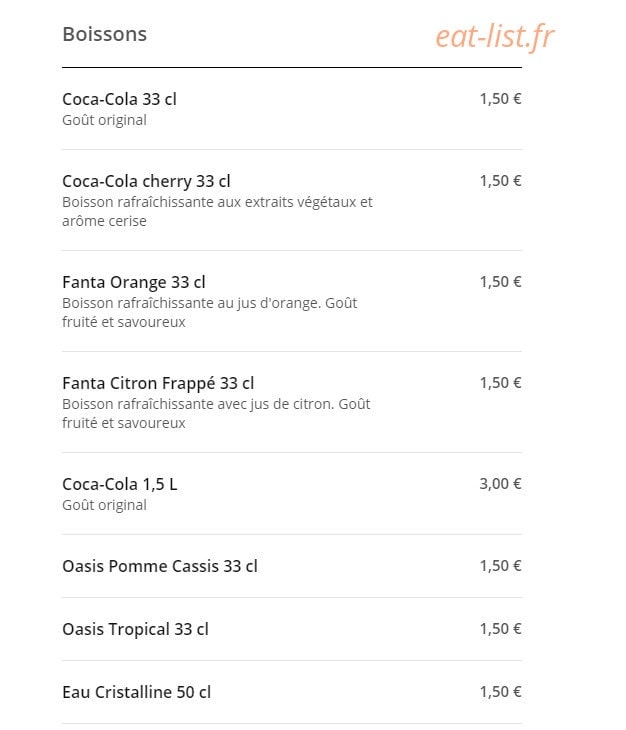 Urban food — carte page 10