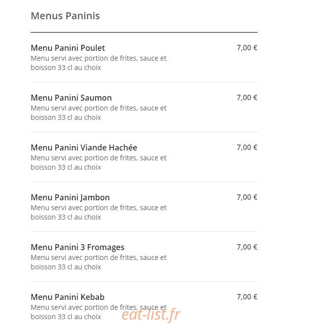 Urban food — carte page 6