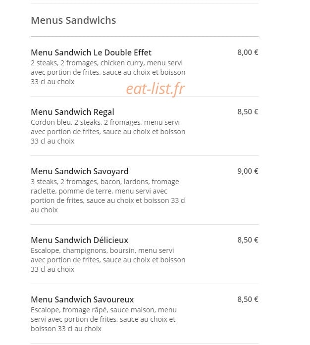 Urban food — carte page 7