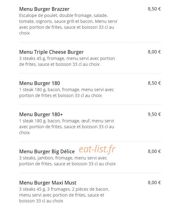 Urban food — carte page 4