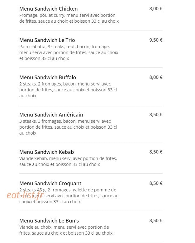 Urban food — carte page 8