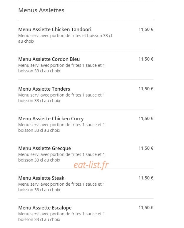 Urban food — carte page 5