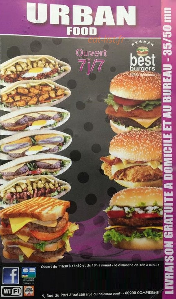 Urban food — carte page 1