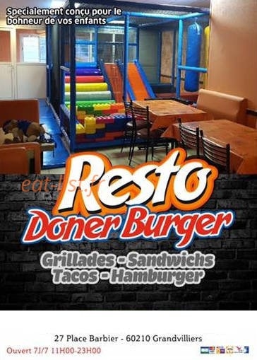 Doner Burger — carte page 1