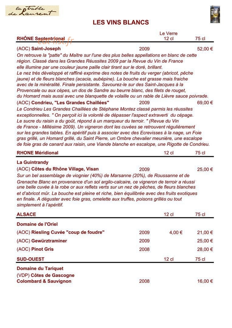 La Table De Laurent — carte page 5