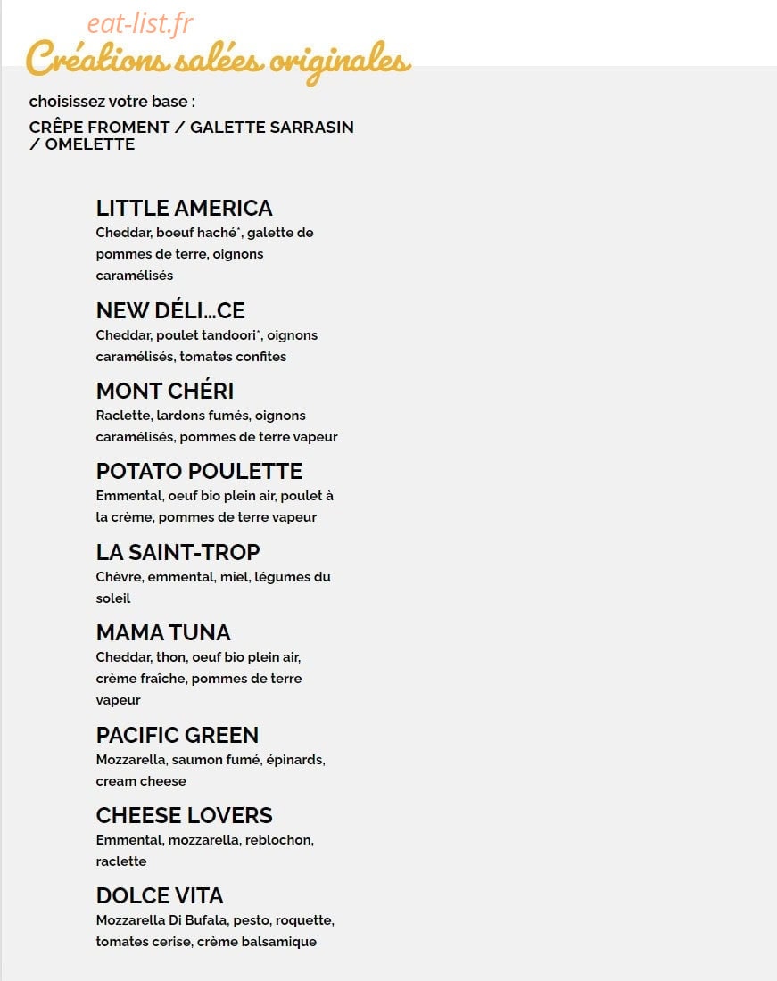 Crêpe Touch — carte page 2