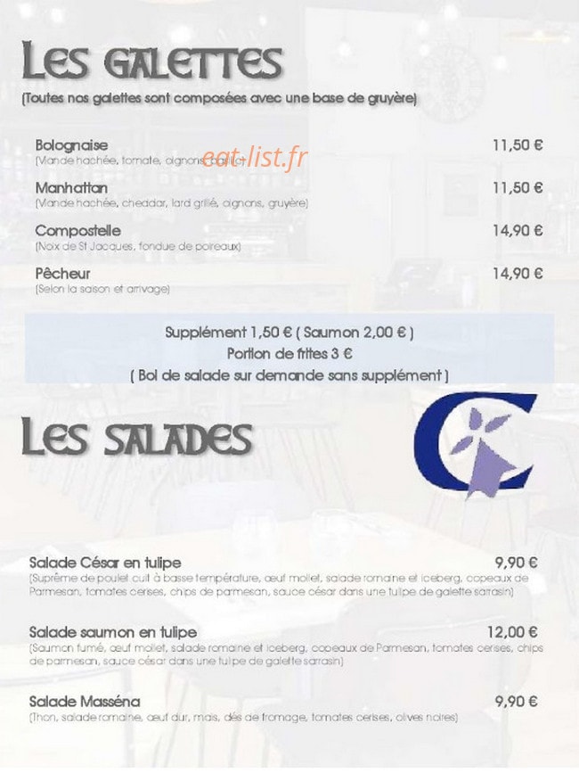 Crêperie des Hauts Vents — carte page 4