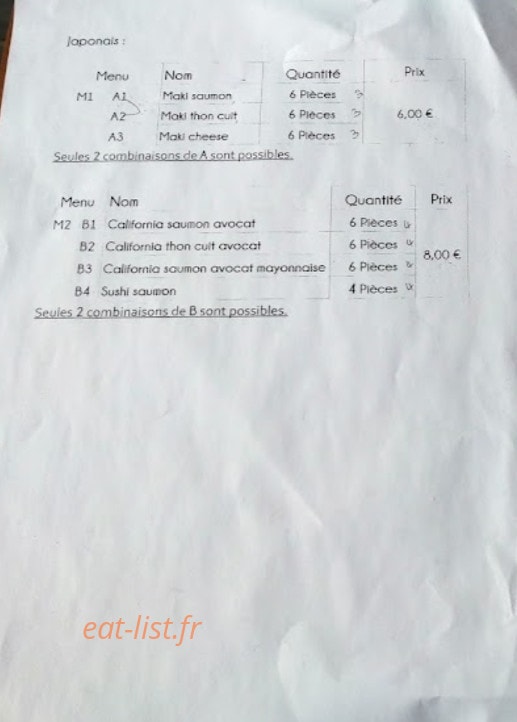 Delices Wok — carte page 1