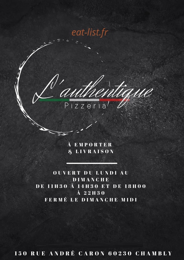 L'authentique — carte page 1