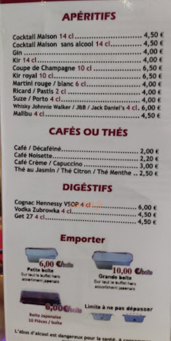 Planet Wok — carte page 2