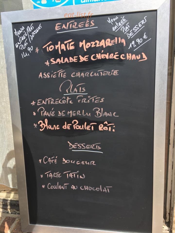 Brasserie du commerce — carte page 1