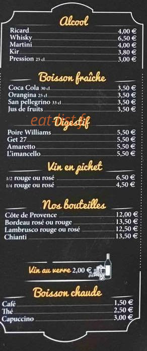 Bella Pizza — carte page 3