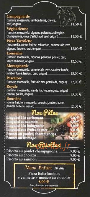 Bella Pizza — carte page 5