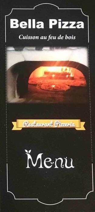 Bella Pizza — carte page 1