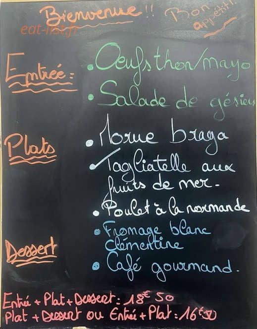 Chez Carla — carte page 1