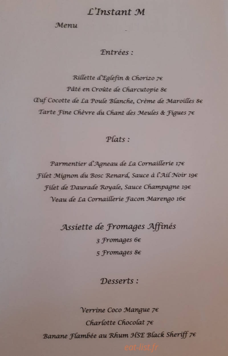 L'Instant M — carte page 1