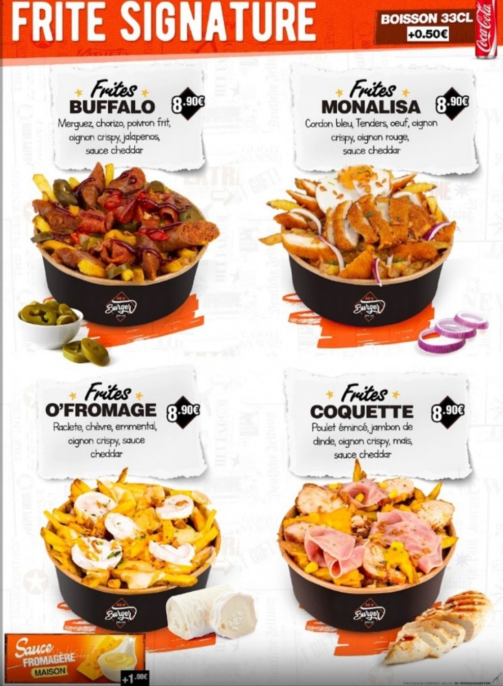 My burger — carte page 3