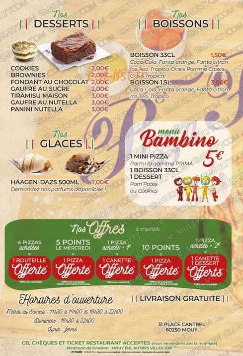Pizza pinos — carte page 2