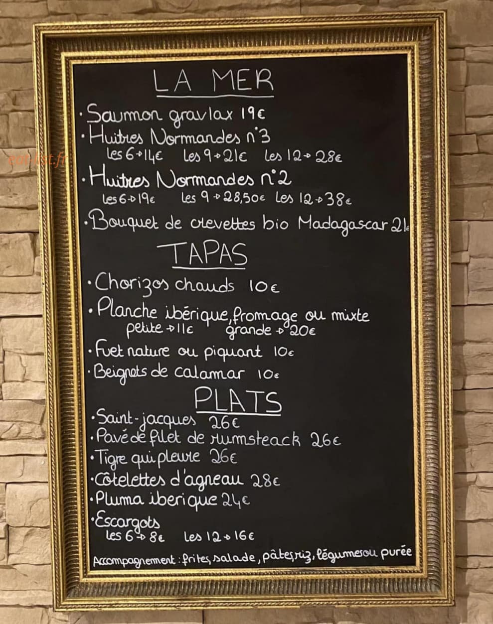 Chez Pieux — carte page 2