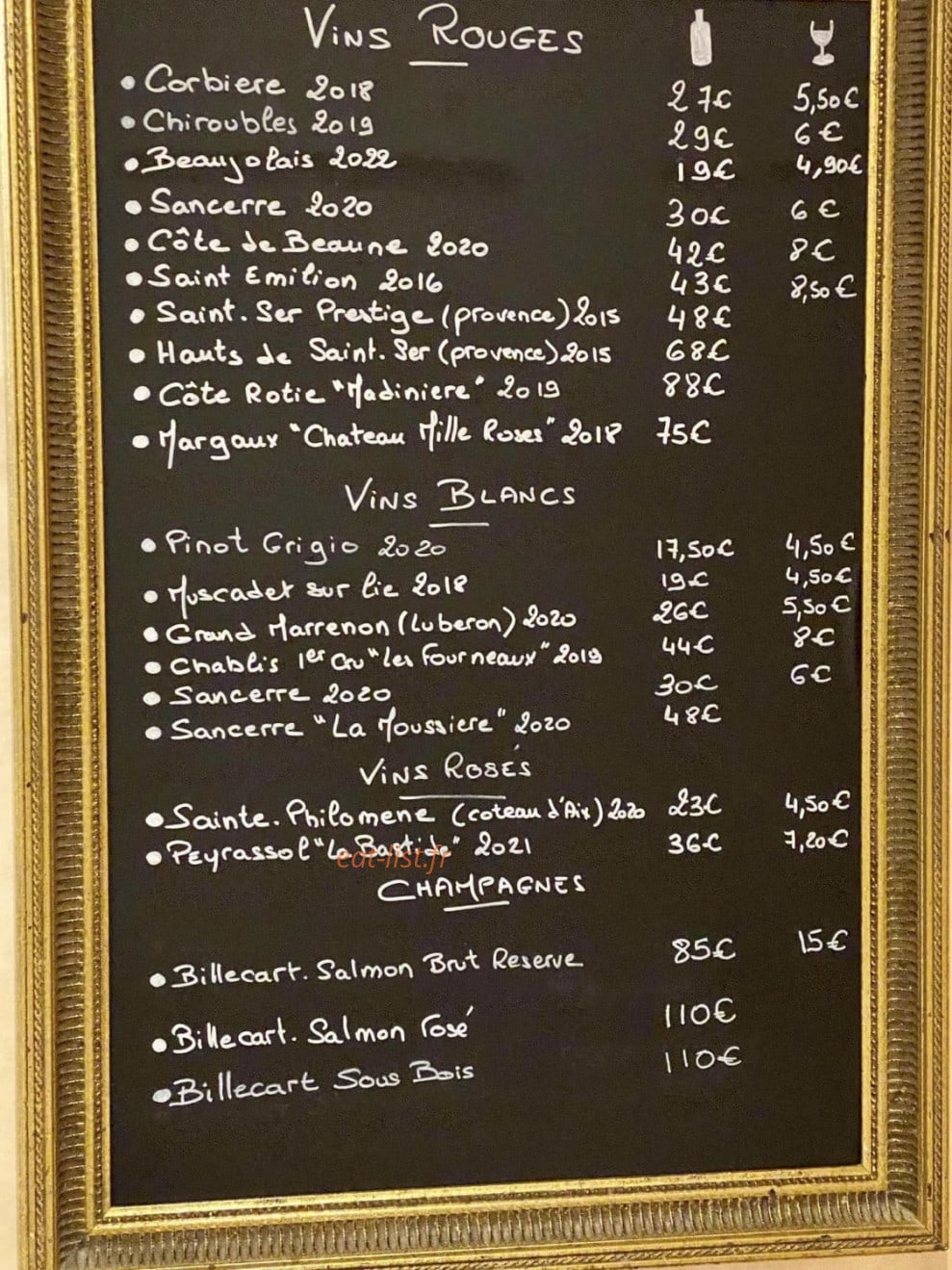 Chez Pieux — carte page 3