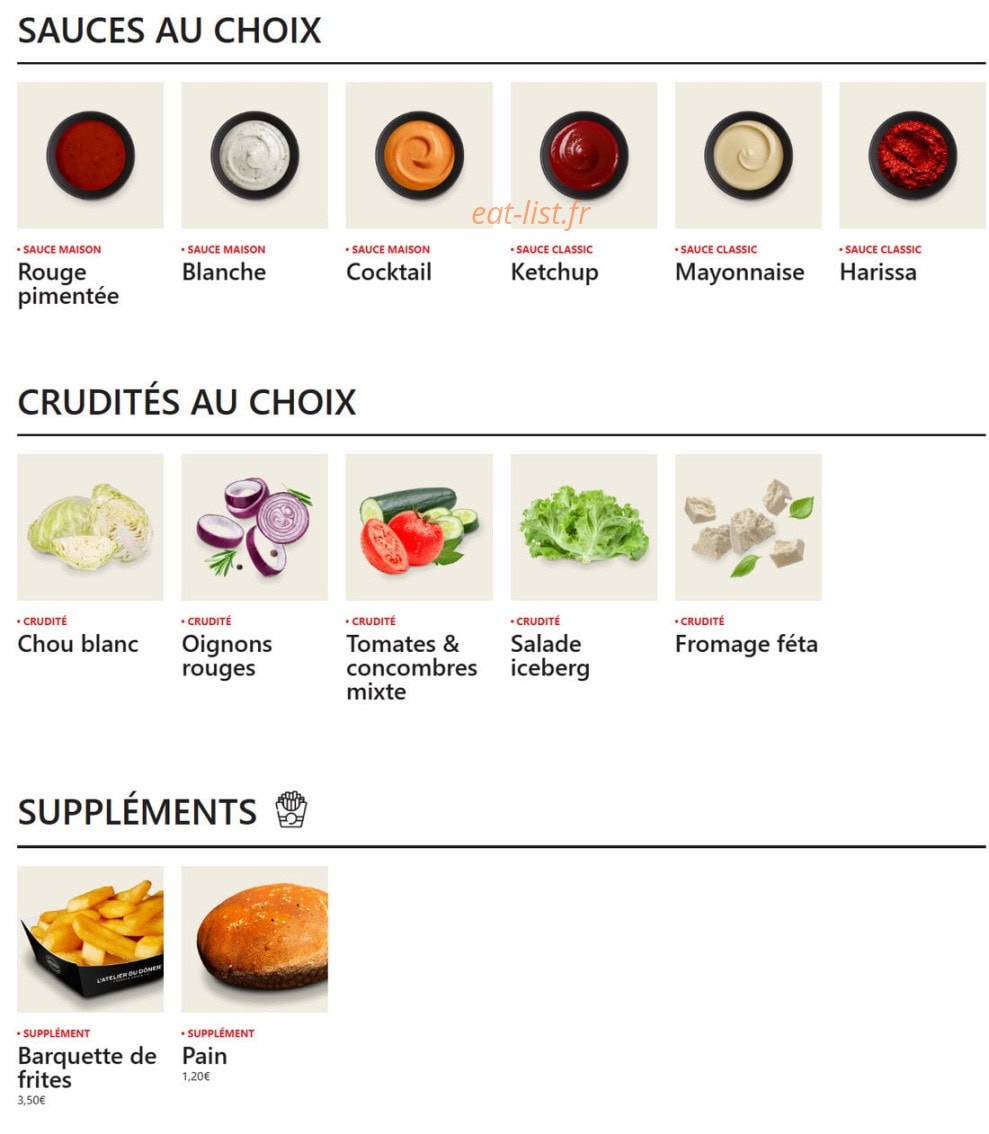 L'Atelier du Döner — carte page 3