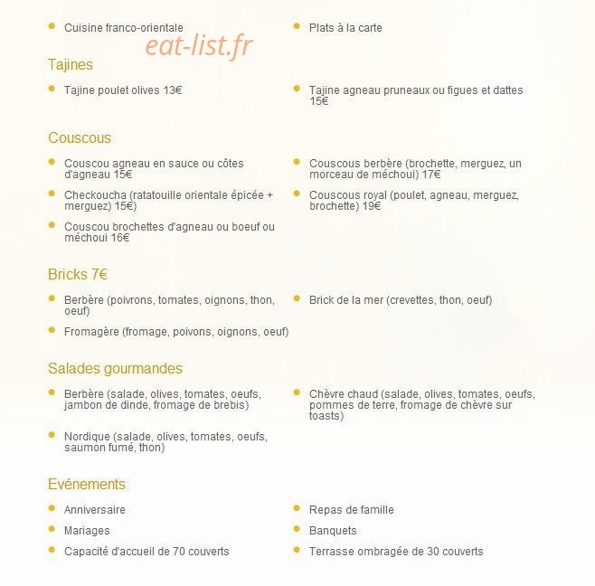 Le Berbere — carte page 1