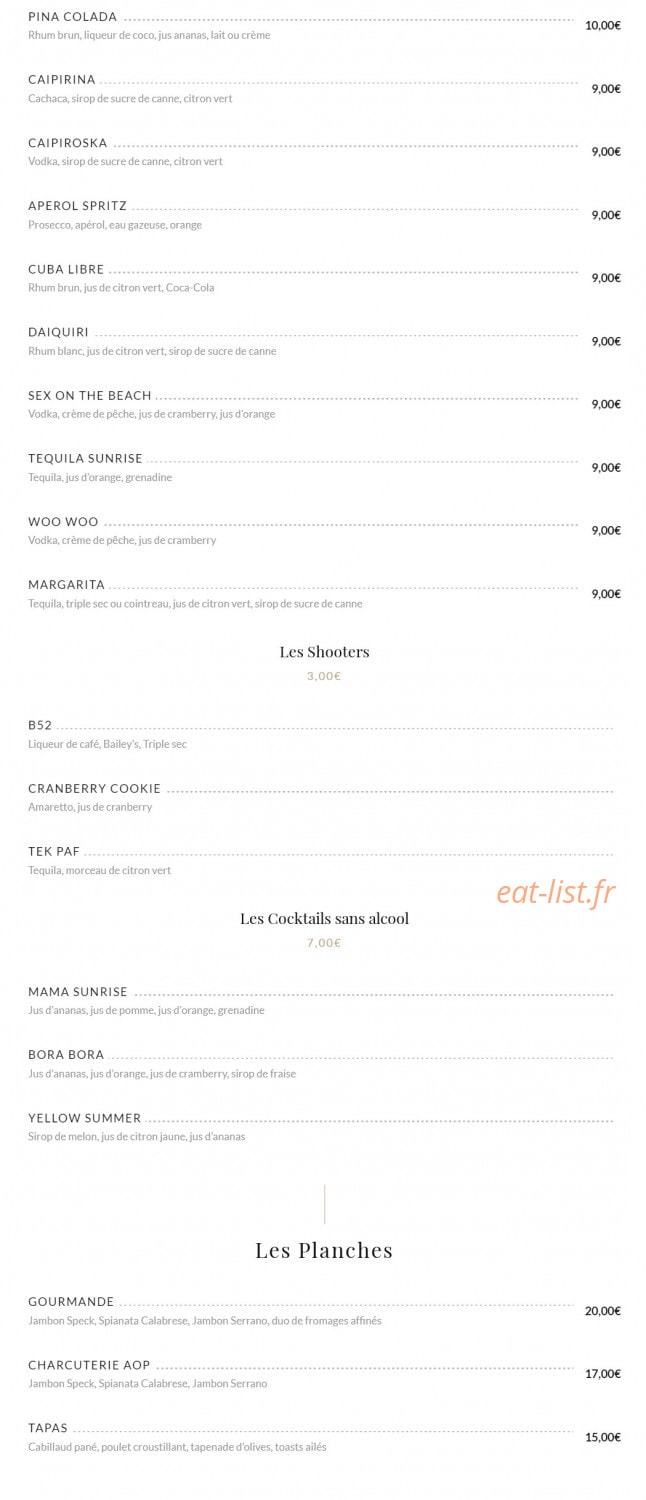 Le Cheval Blanc — carte page 9