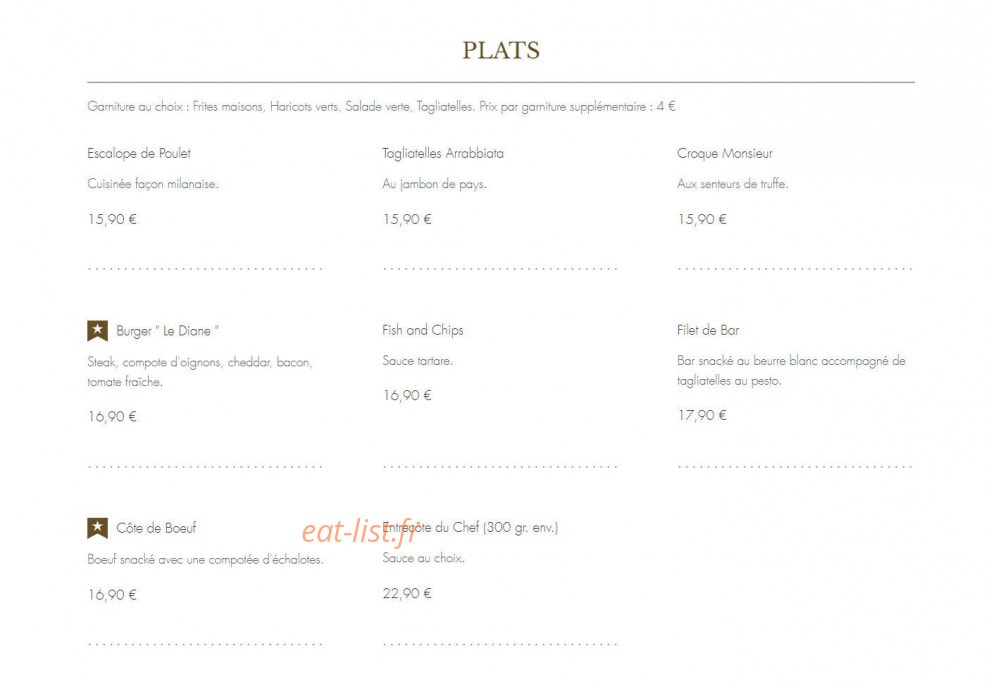 Le Diane — carte page 2