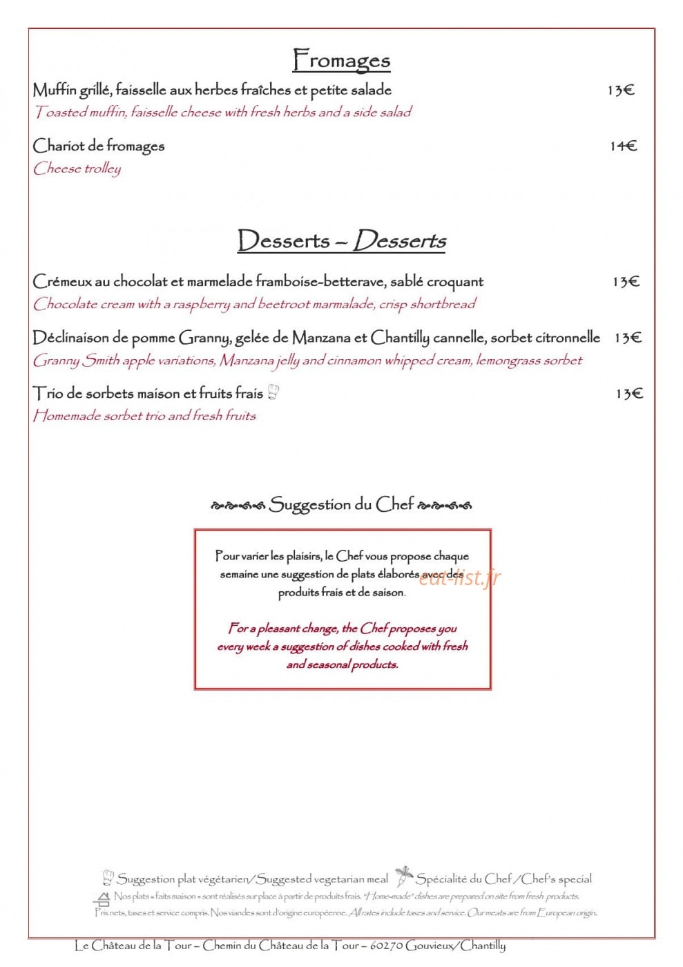 Château de la Tour — carte page 2
