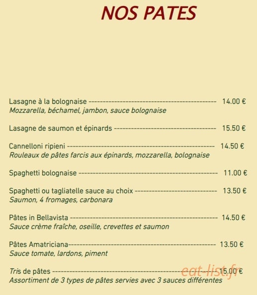La Pizz'a Olive — carte page 2