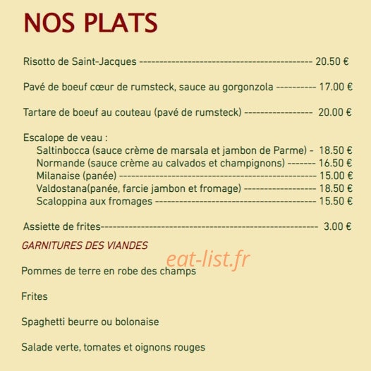 La Pizz'a Olive — carte page 1