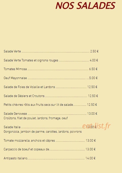 La Pizz'a Olive — carte page 5