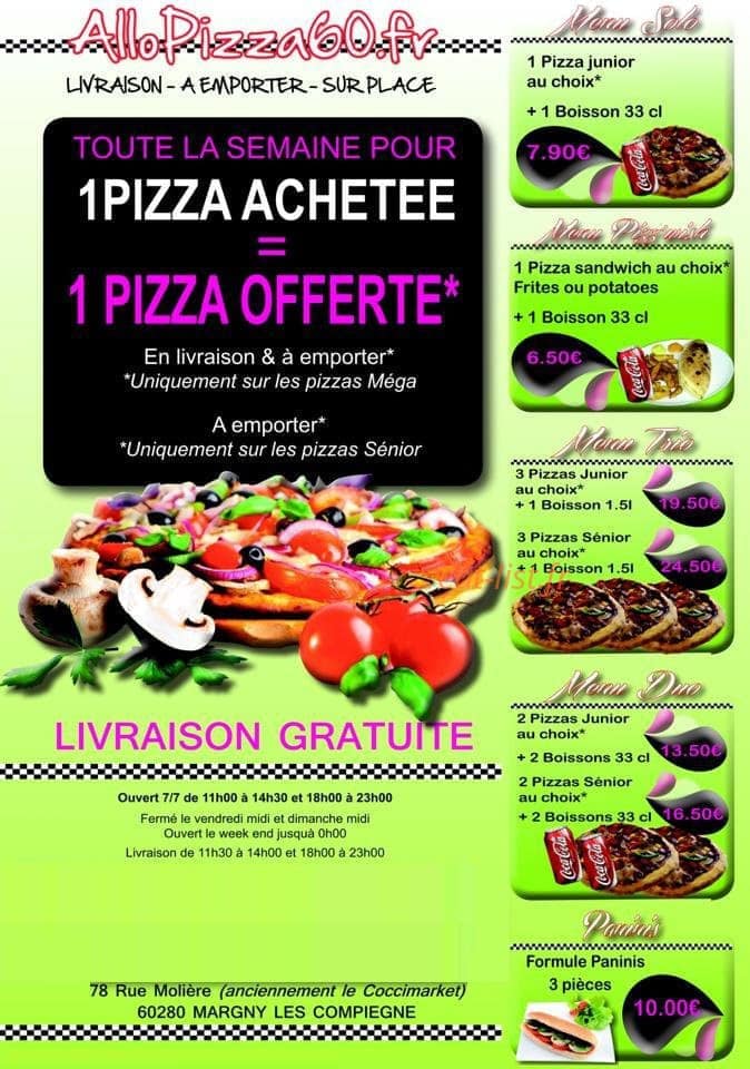 AlloPizza60 — carte page 1
