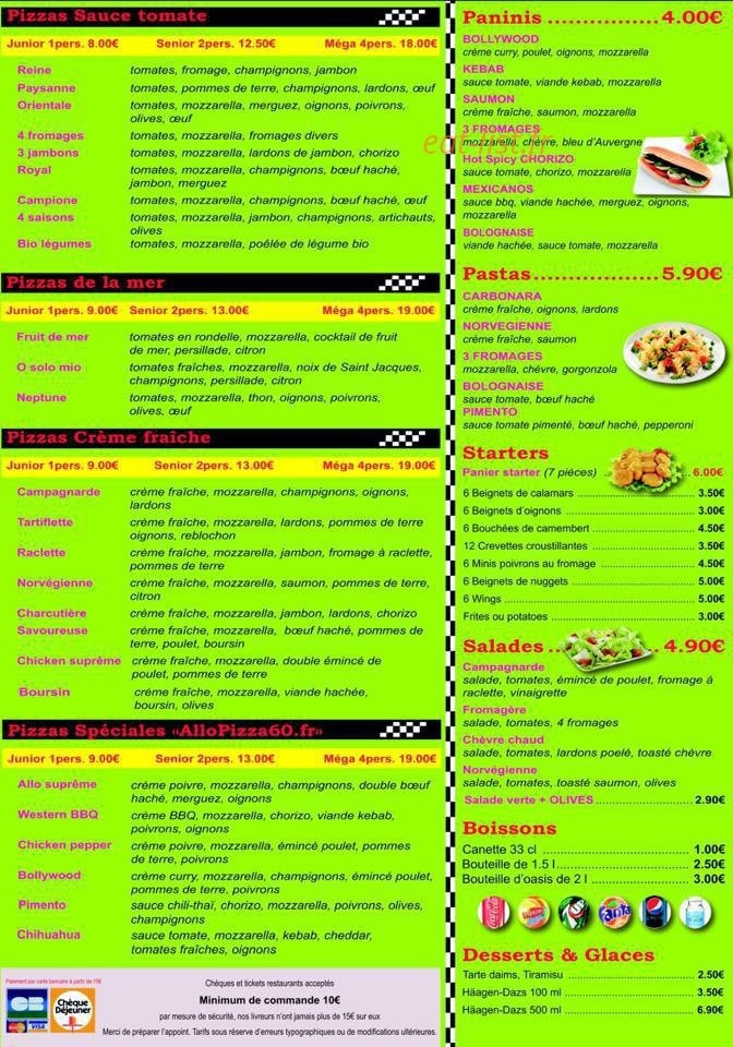 AlloPizza60 — carte page 2