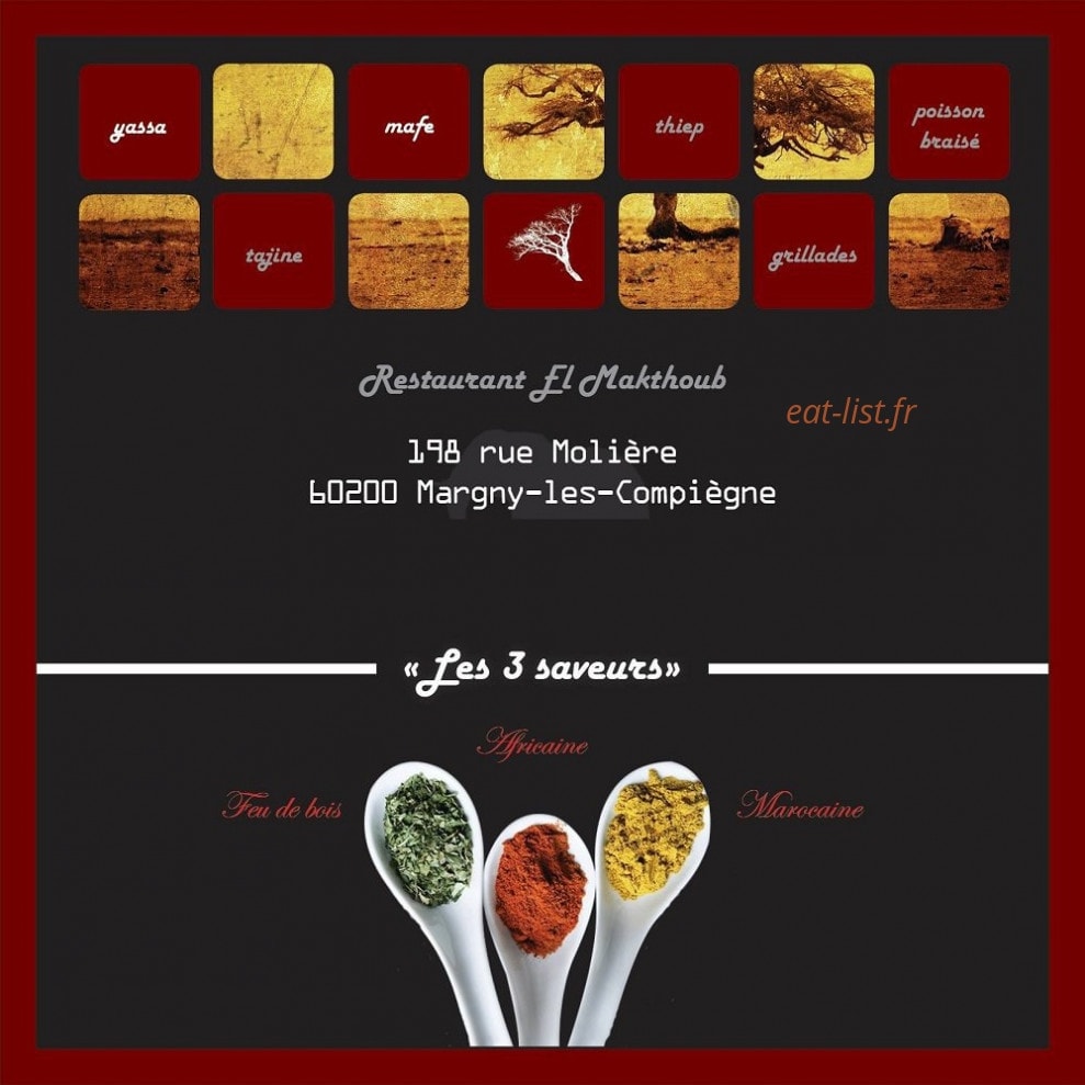 Les 3 Saveurs — carte page 1