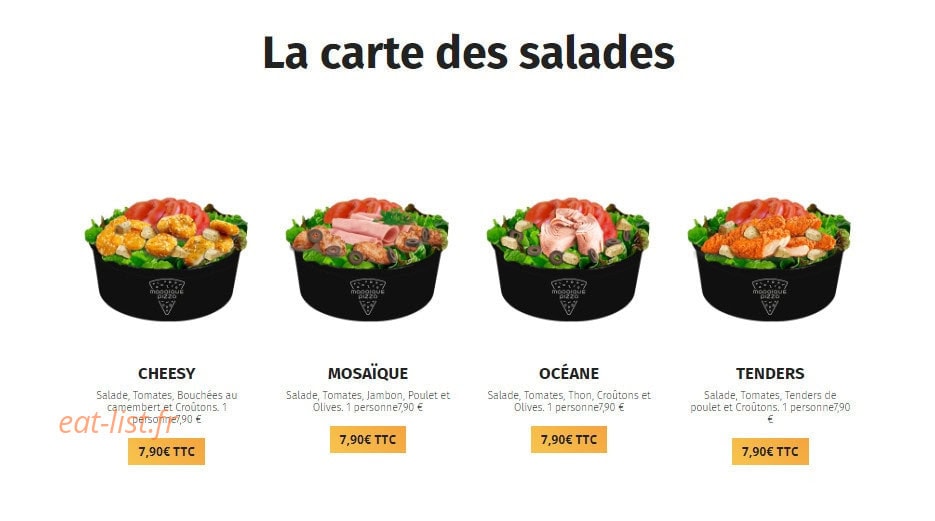 Mosaique pizza — carte page 4