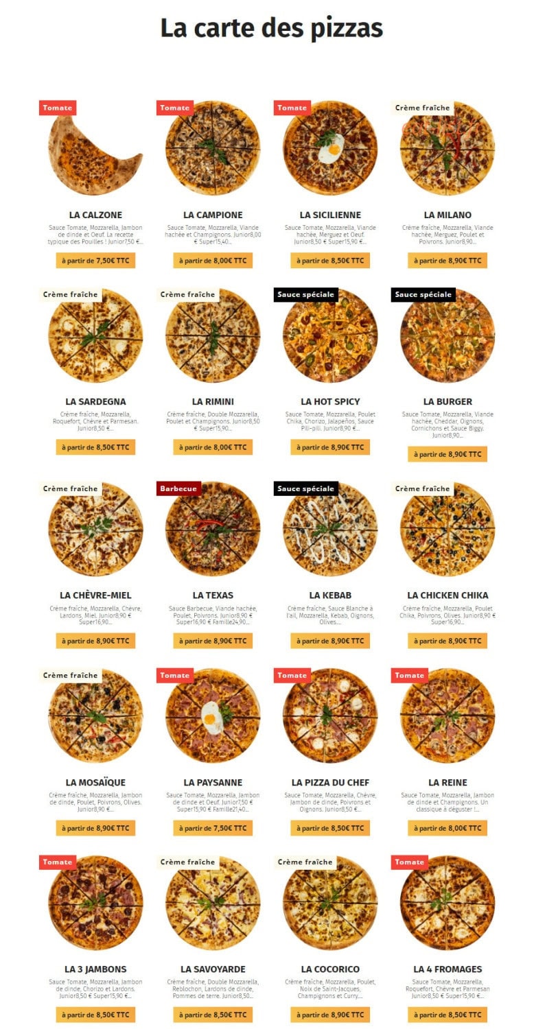 Mosaique pizza — carte page 2
