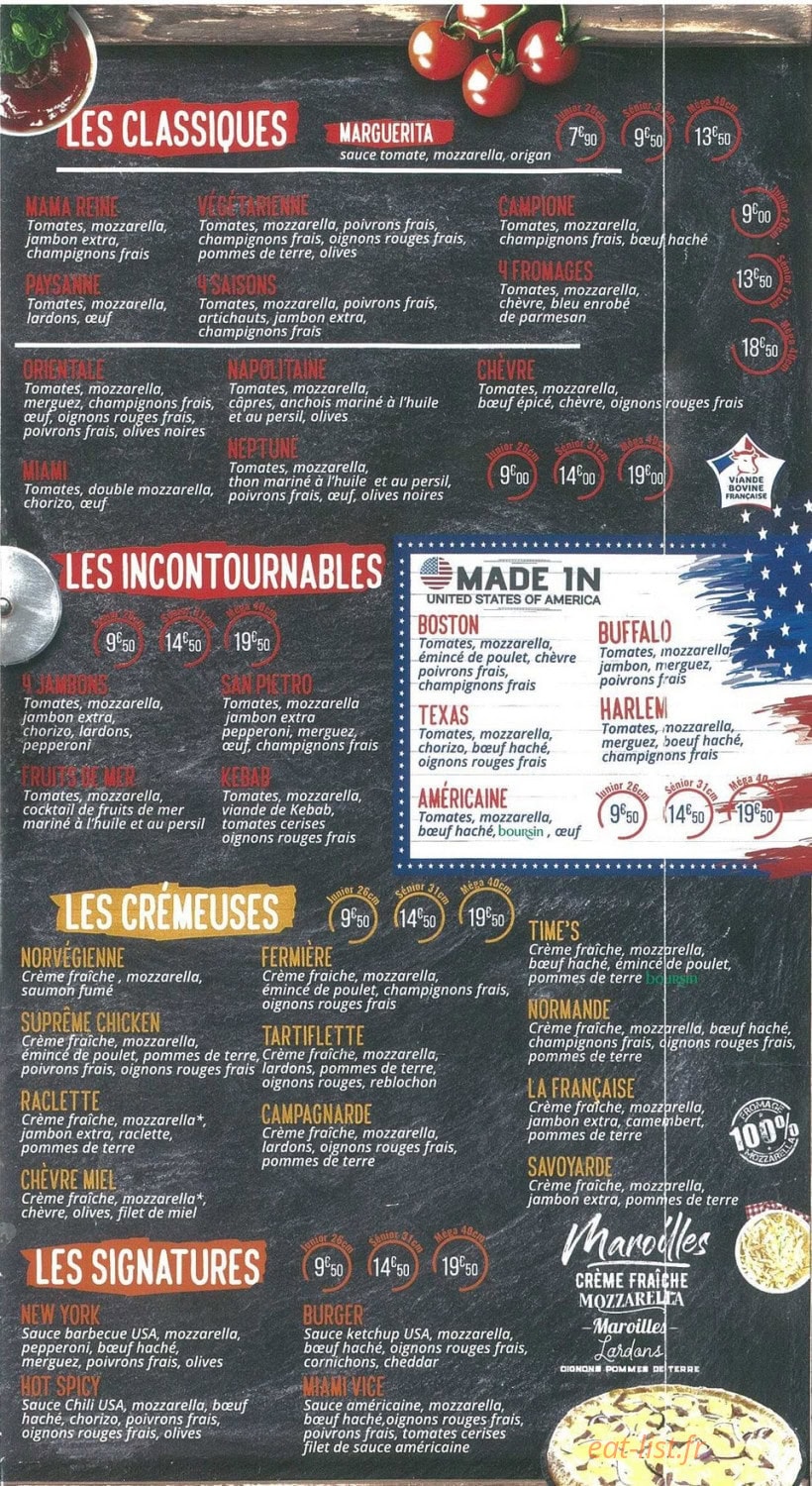 Pizza Time's — carte page 2